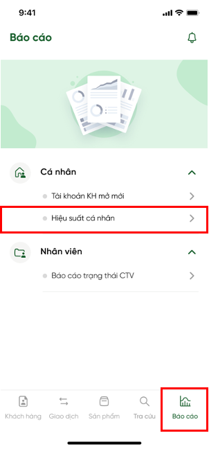 Báo cáo hiệu suất cá nhân