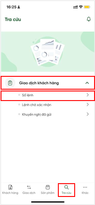Theo dõi lệnh đặt