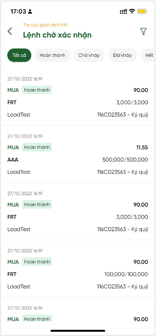 Theo dõi xác nhận lệnh - 2