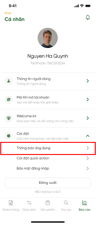 Thông báo ứng dụng