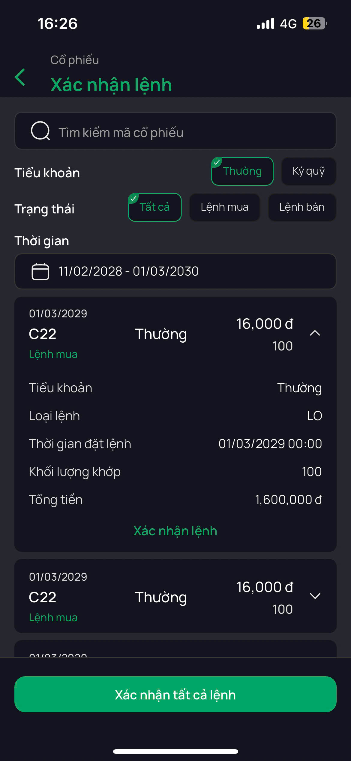 Xác nhận tất cả