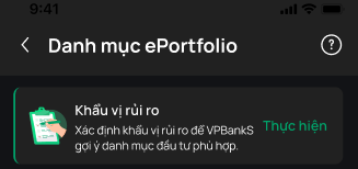 Thực hiện khảo sát khẩu vị rủi ro