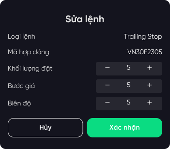 Sửa Trailing Stop